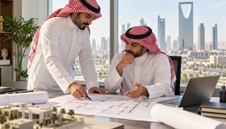 وسيطان عقاريان يتعاونان على مخطط عقار في مكتب سعودي